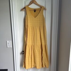 Gap women’s yellow tiered long summer dress, size XS